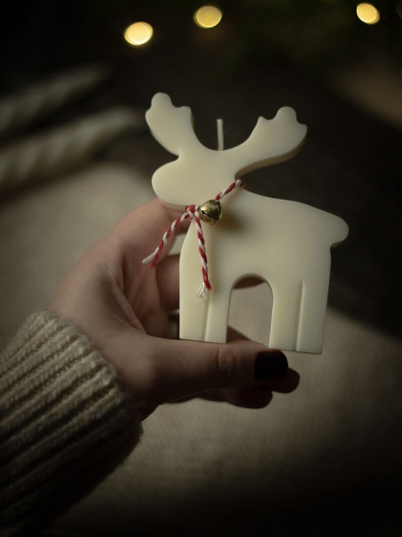 Reno de Navidad Vela decorativa
